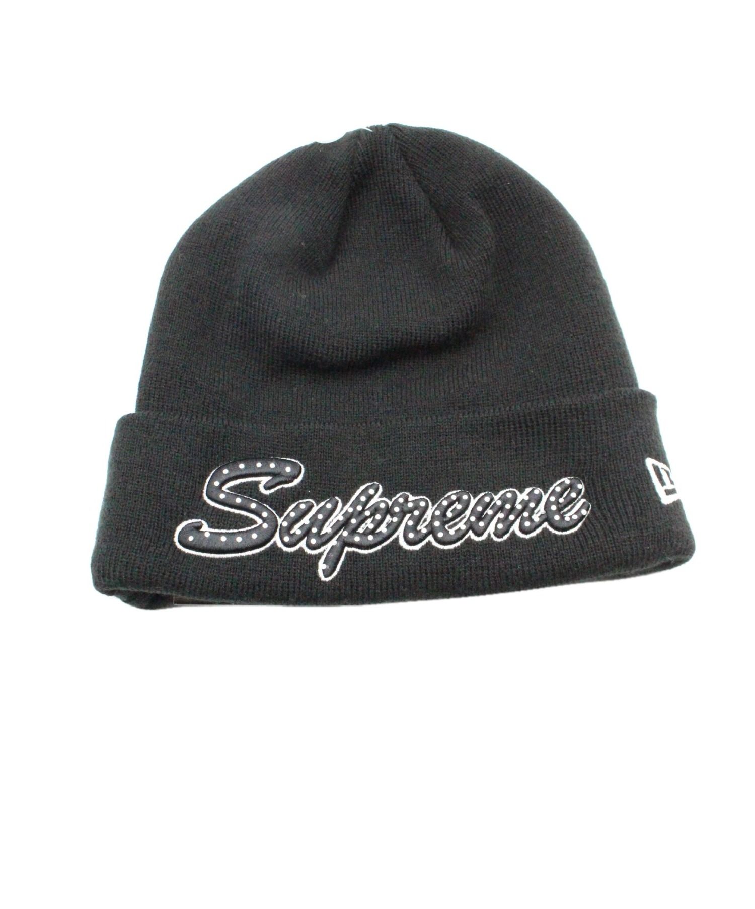 極美品 supreme × ニューエラ 19AW BOXロゴ ニット帽 ブラック ニットキャップ/ビーニー ショッピング超高品質