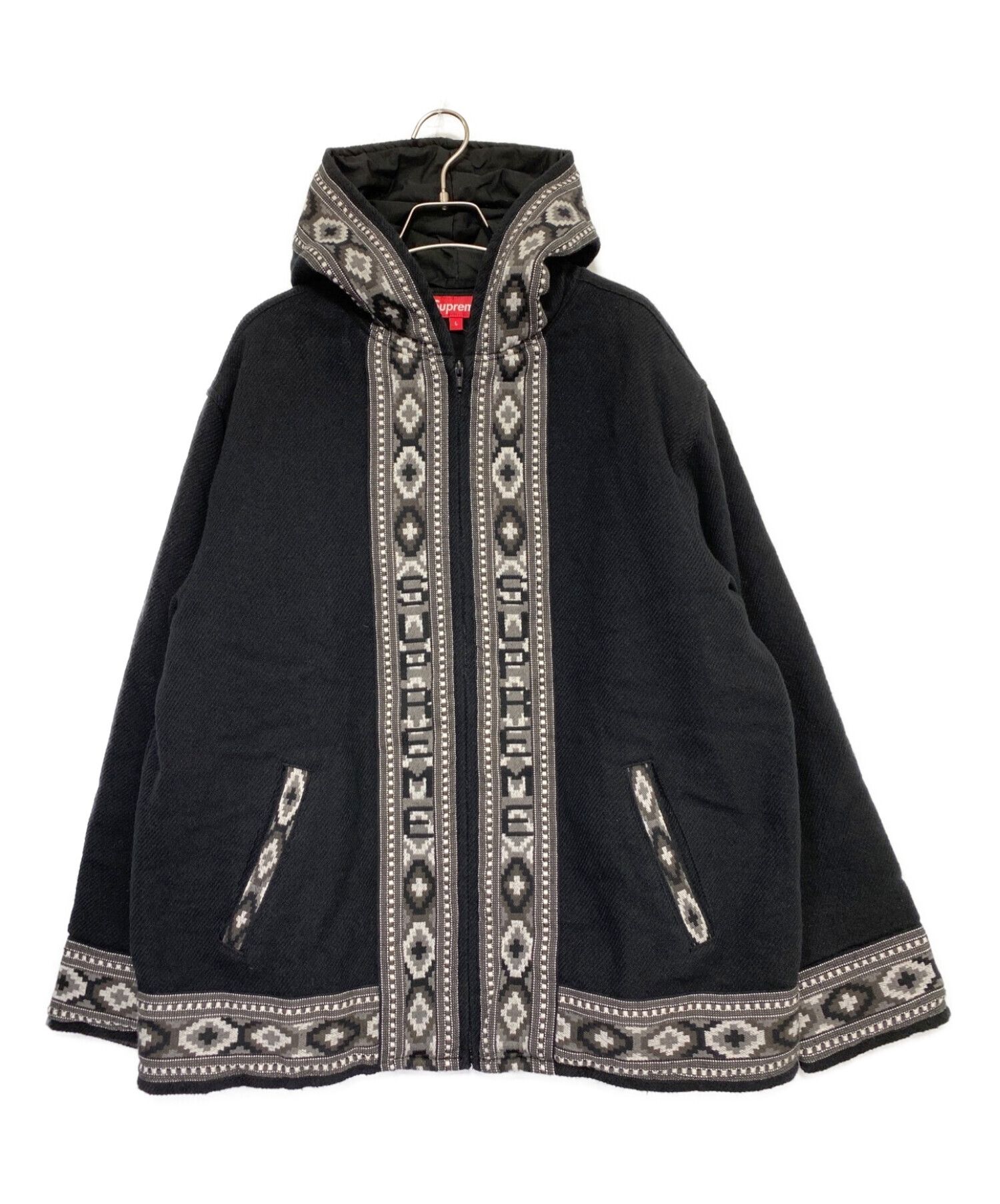 色移り有り SUPREME シュプリーム Woven Hooded Jacket L 黒新品 | www