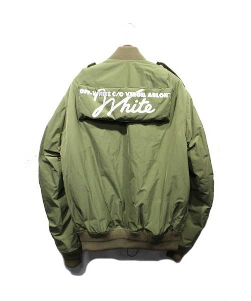 本店 極美品OFF WHITE オフホワイト MA-1 ブルゾン ボンバージャケット