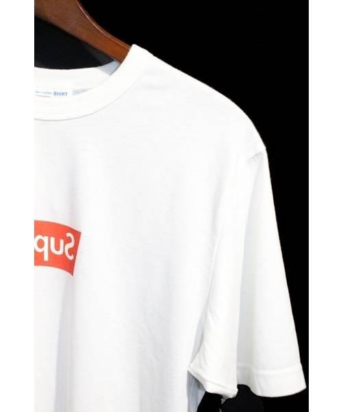 Supreme×COMME des GARCONS SHIRT (シュプリーム×コムデギャルソンシャツ) BOXロゴTシャツ ホワイト サイズ:M  未使用品