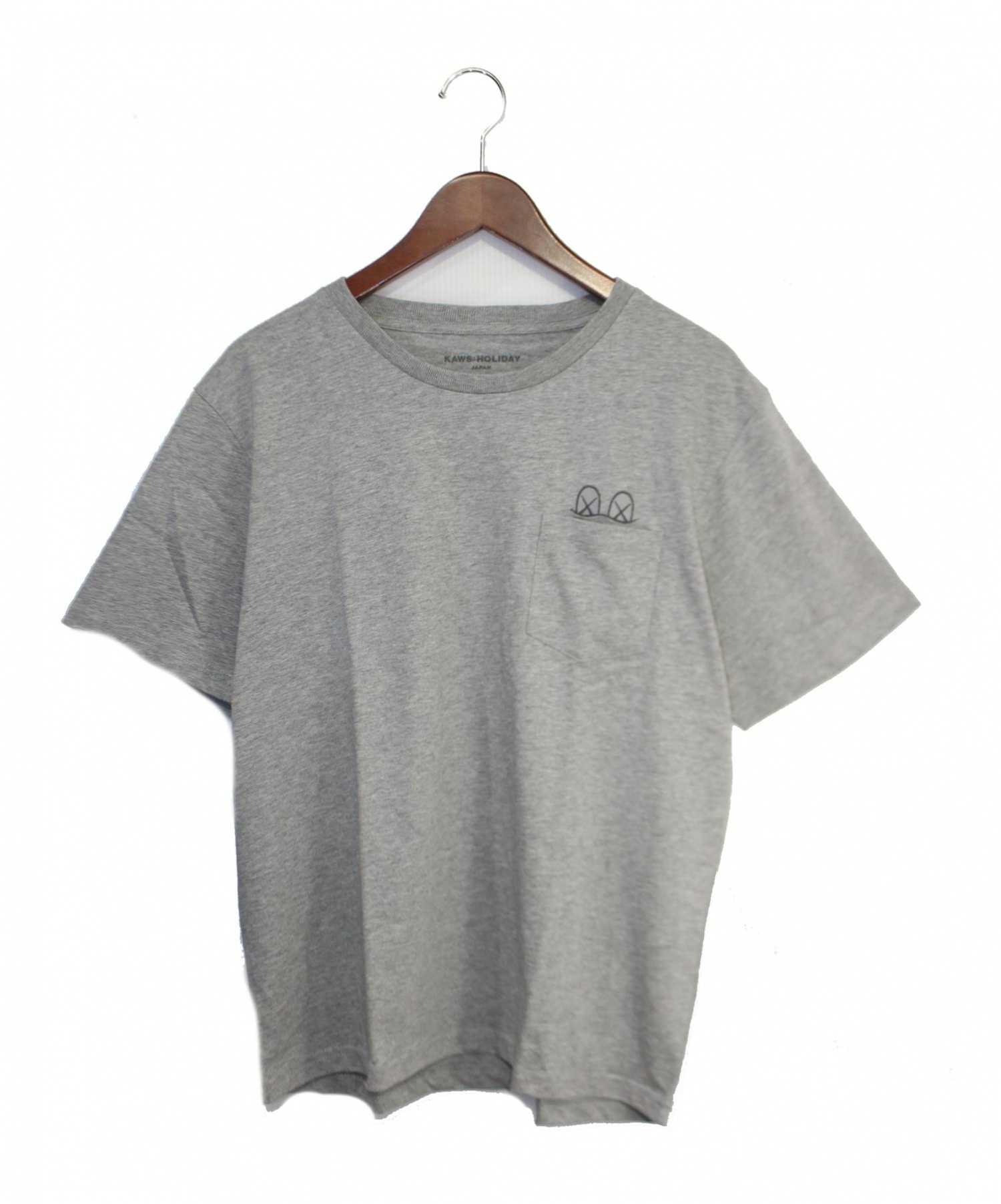 KAWS:HOLIDAY JAPAN 日本限定Tee グレー - Tシャツ/カットソー(半袖/袖