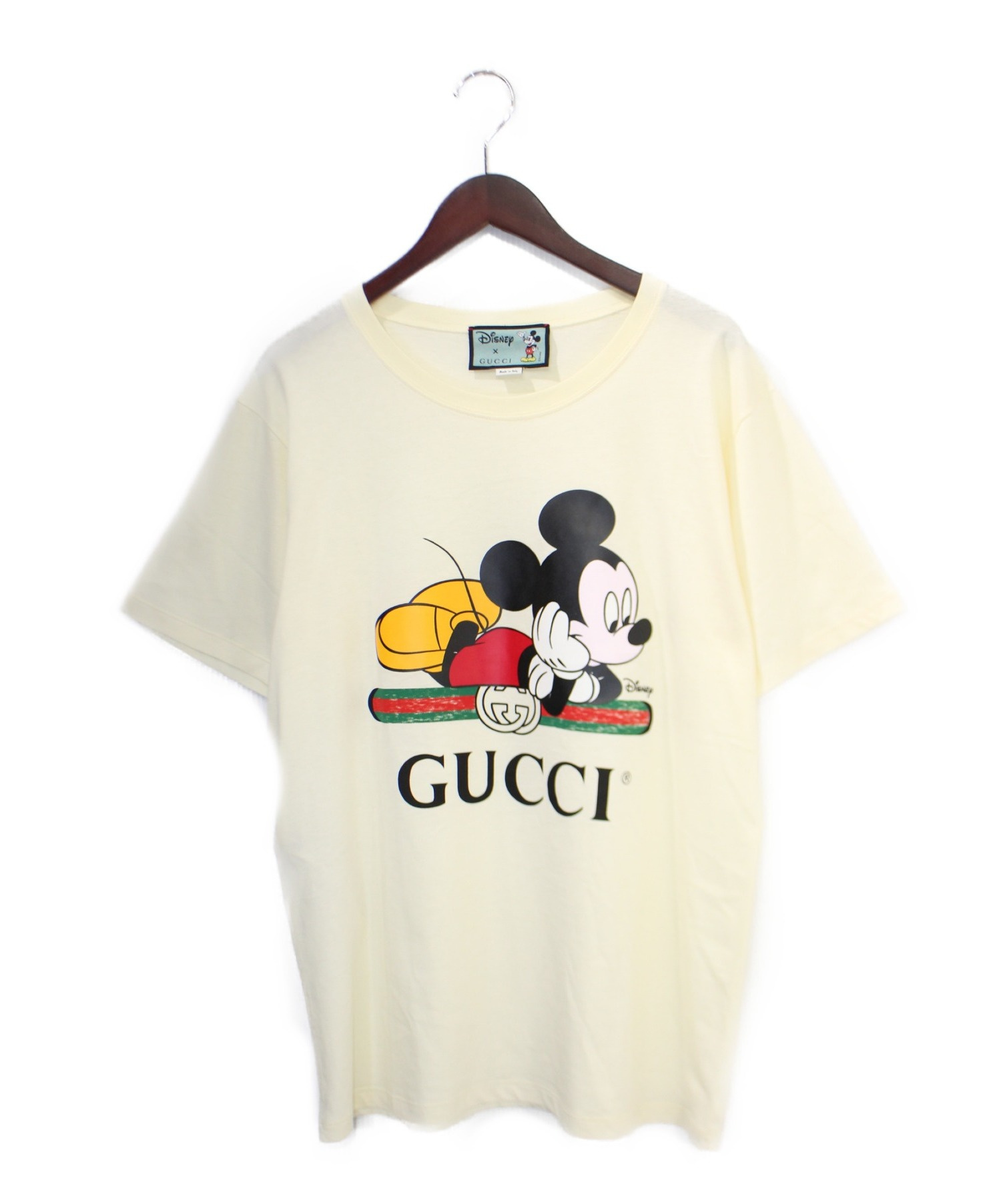 Gucci グッチ ss ミッキープリントtシャツ ベージュ サイズ S ブランド古着の通販サイト ブランドコレクト