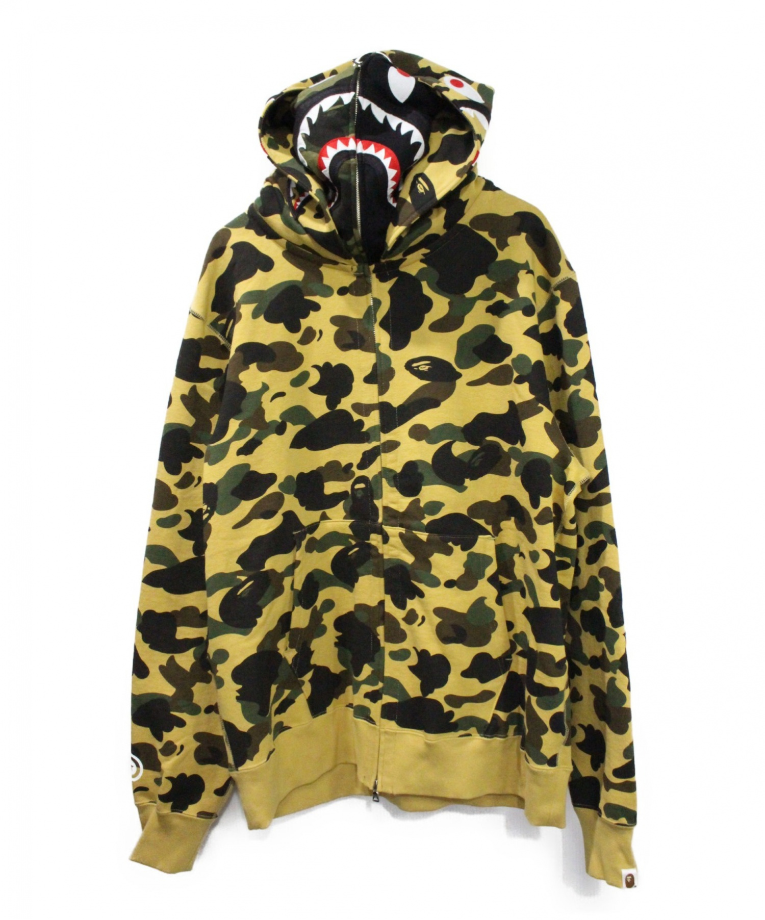 A BATHING APE (アベイシングエイプ) 1st CAMO SHARK FULL ZIP DOUBLE カーキ サイズ:2XL｜ブランド古着 の通販サイト【ブランドコレクト】