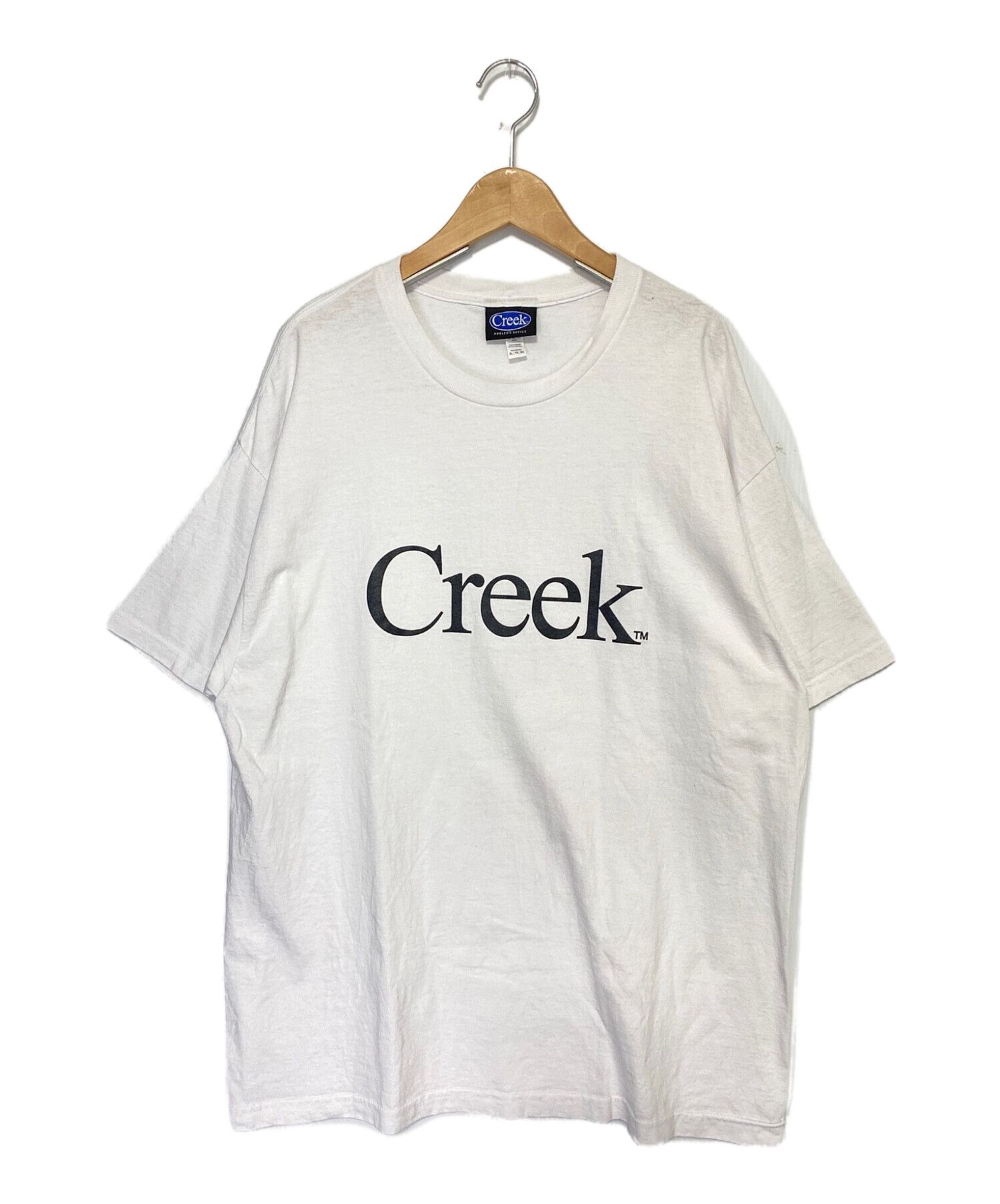 極美品】即完 人気 Creek Angler's Device Logo Tグレーに文字は