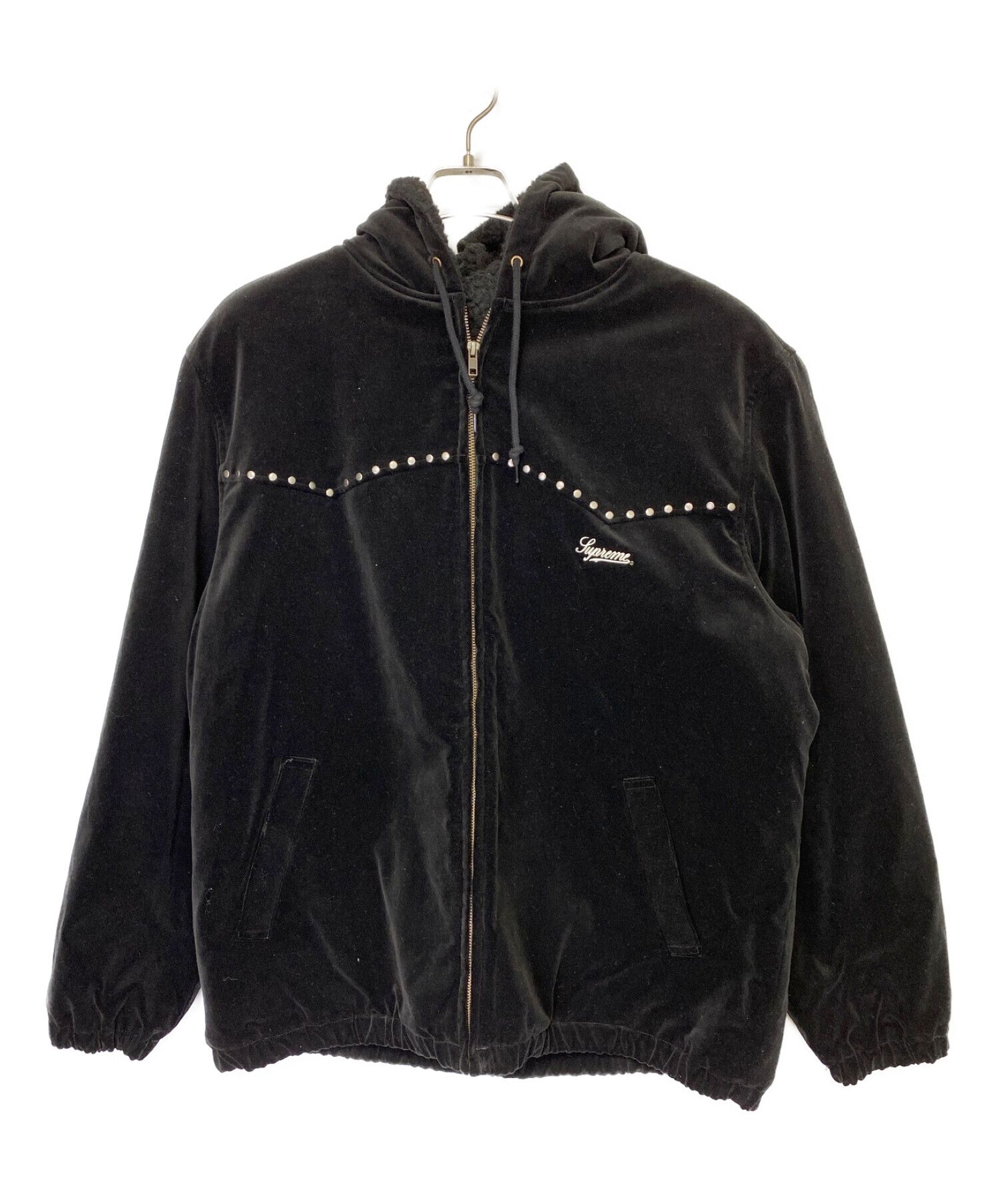 Supreme◇21AW/Studded Velvet Hooded Work Jacket/ジャケット/M