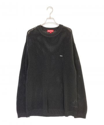 SUPREME (シュプリーム) Open Knit Small Box Logo Sweater ブラック