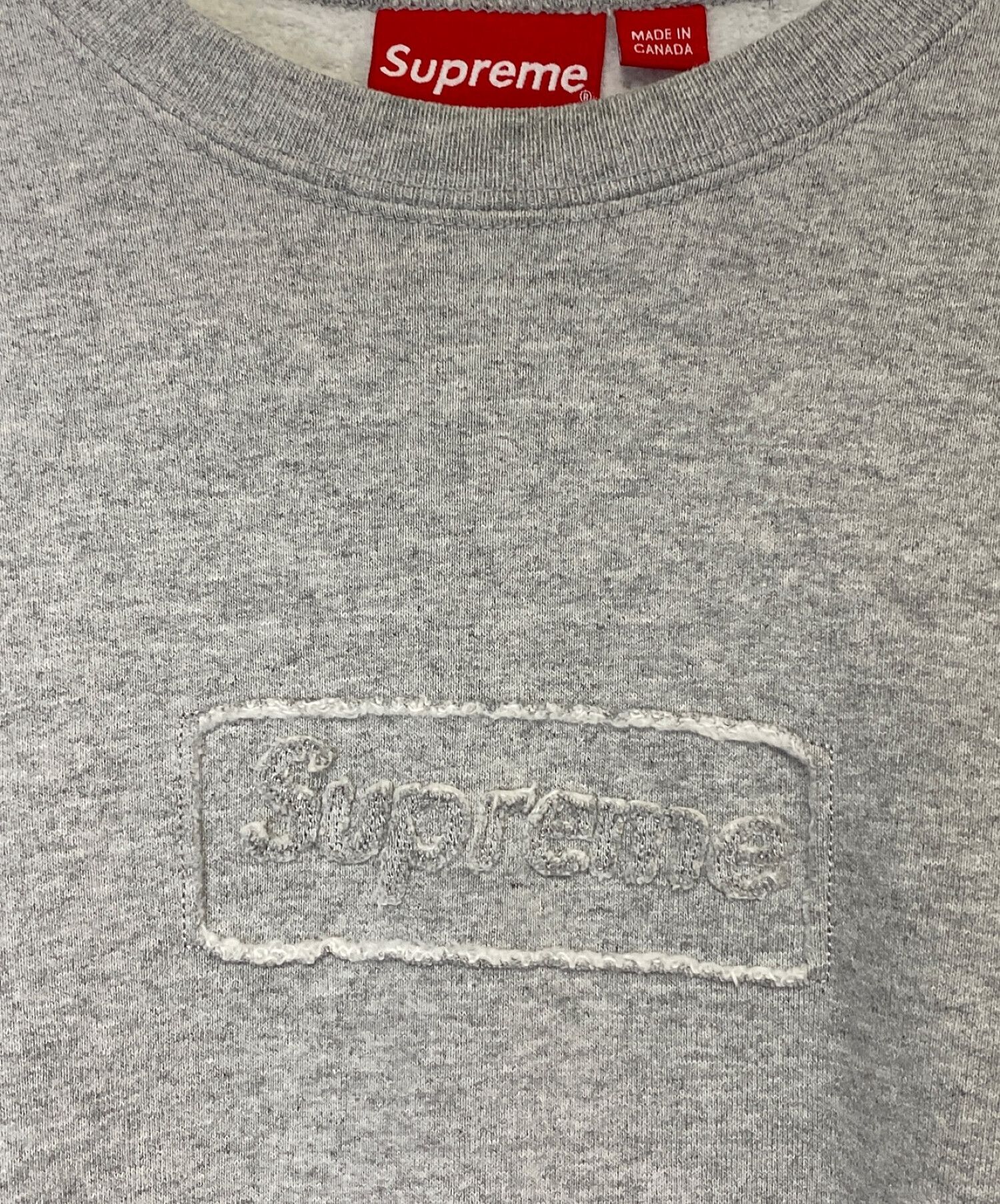 レッド】 Supreme - Supreme Cutout Logo CrewneckサイズMカラー赤