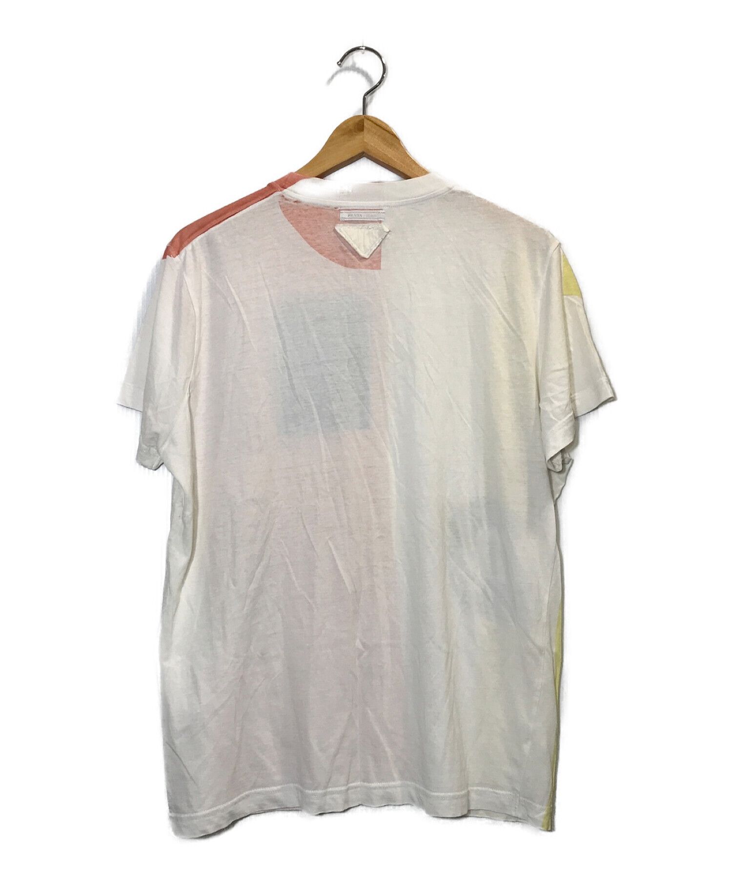 PRADA (プラダ) プリントTシャツ ホワイト サイズ:M｜ブランド古着の 