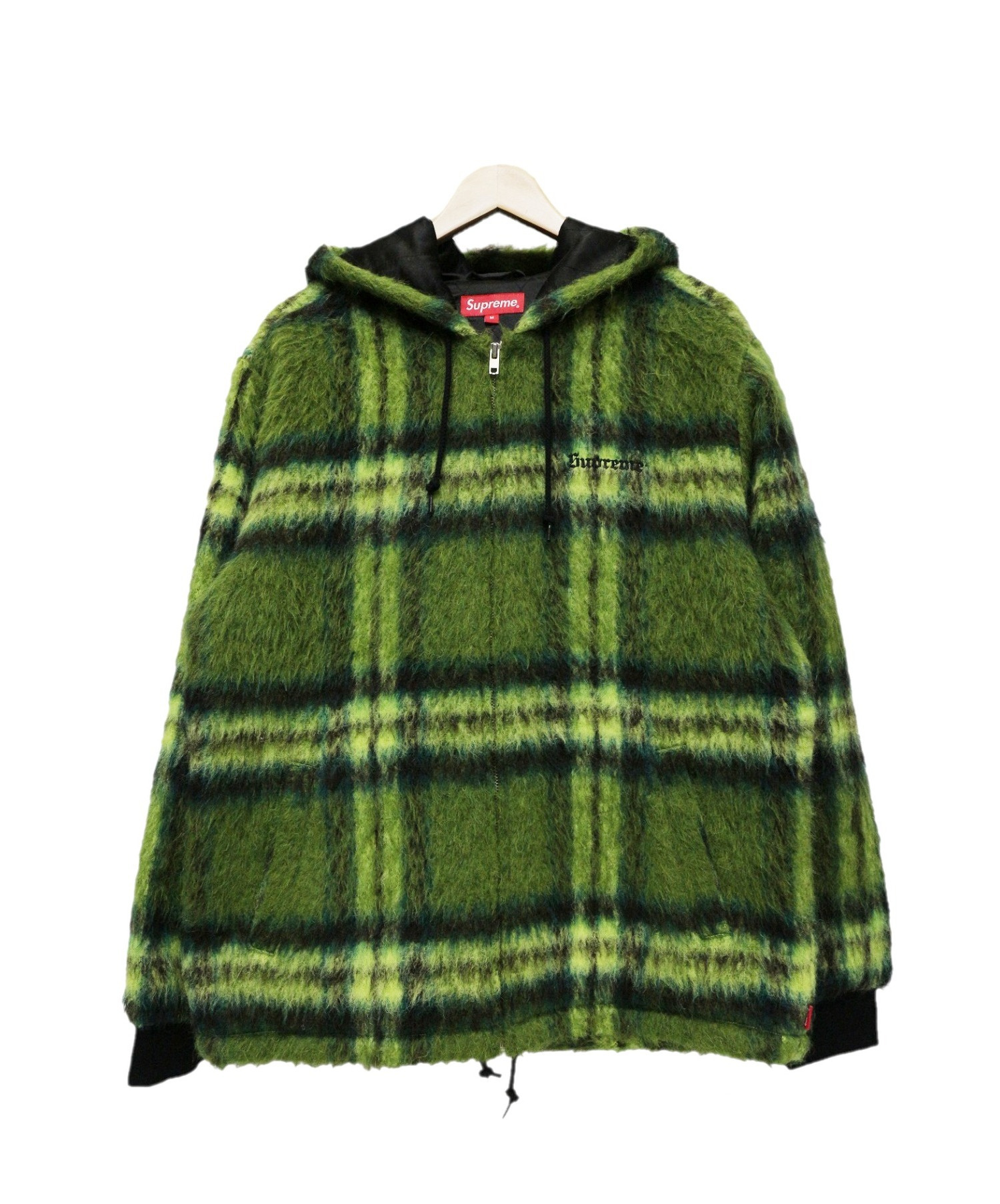 supreme mohair hooded work jacket