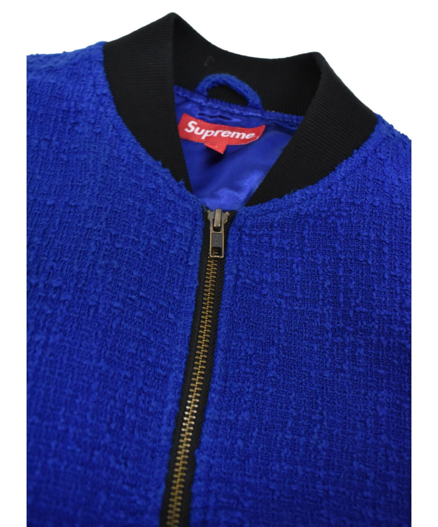 supreme boucle varsity jacket