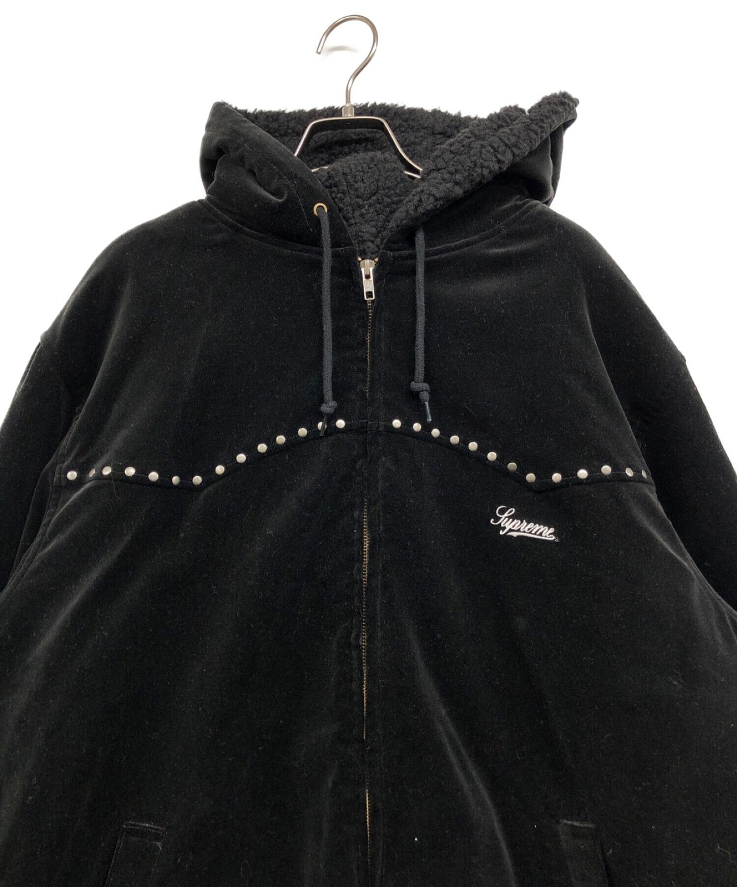 パターン Studded Velvet Hooded supreme Mサイズ - 通販