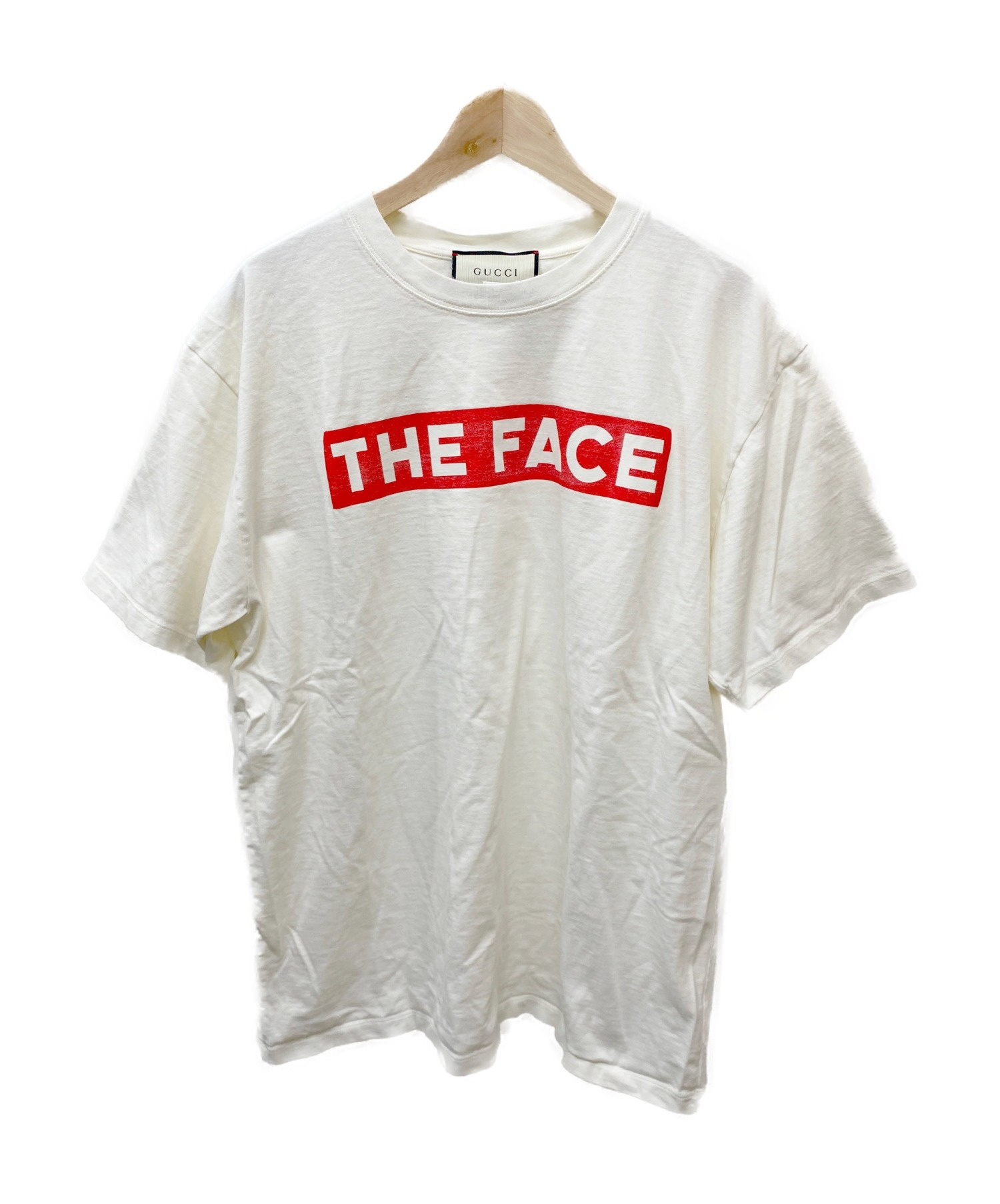 GUCCI (グッチ) THE FACE Tシャツ ベージュ サイズ:L 19SS
