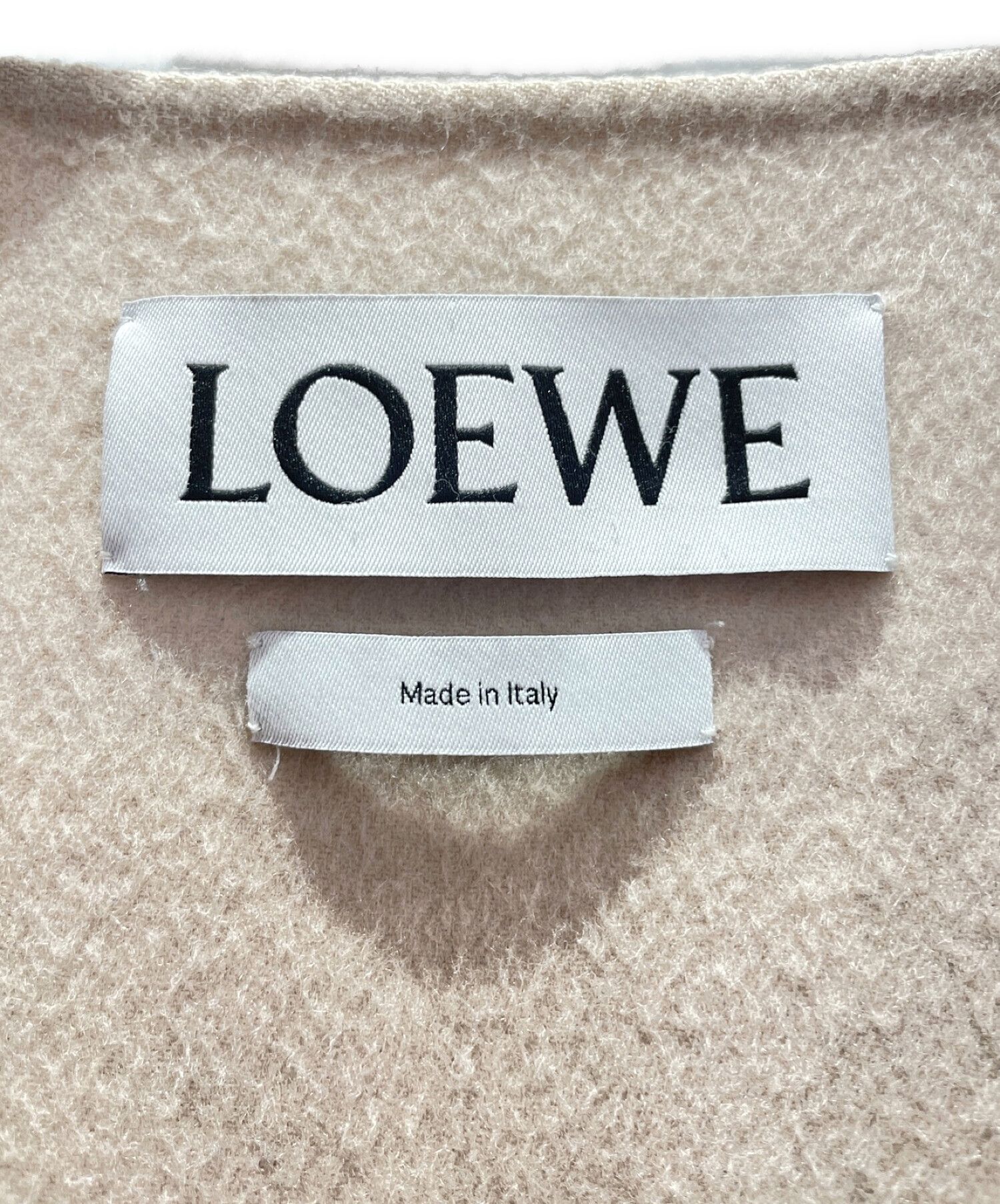 LOEWE (ロエベ) ウールカシミヤロングコート ベージュ サイズ:Ｓ