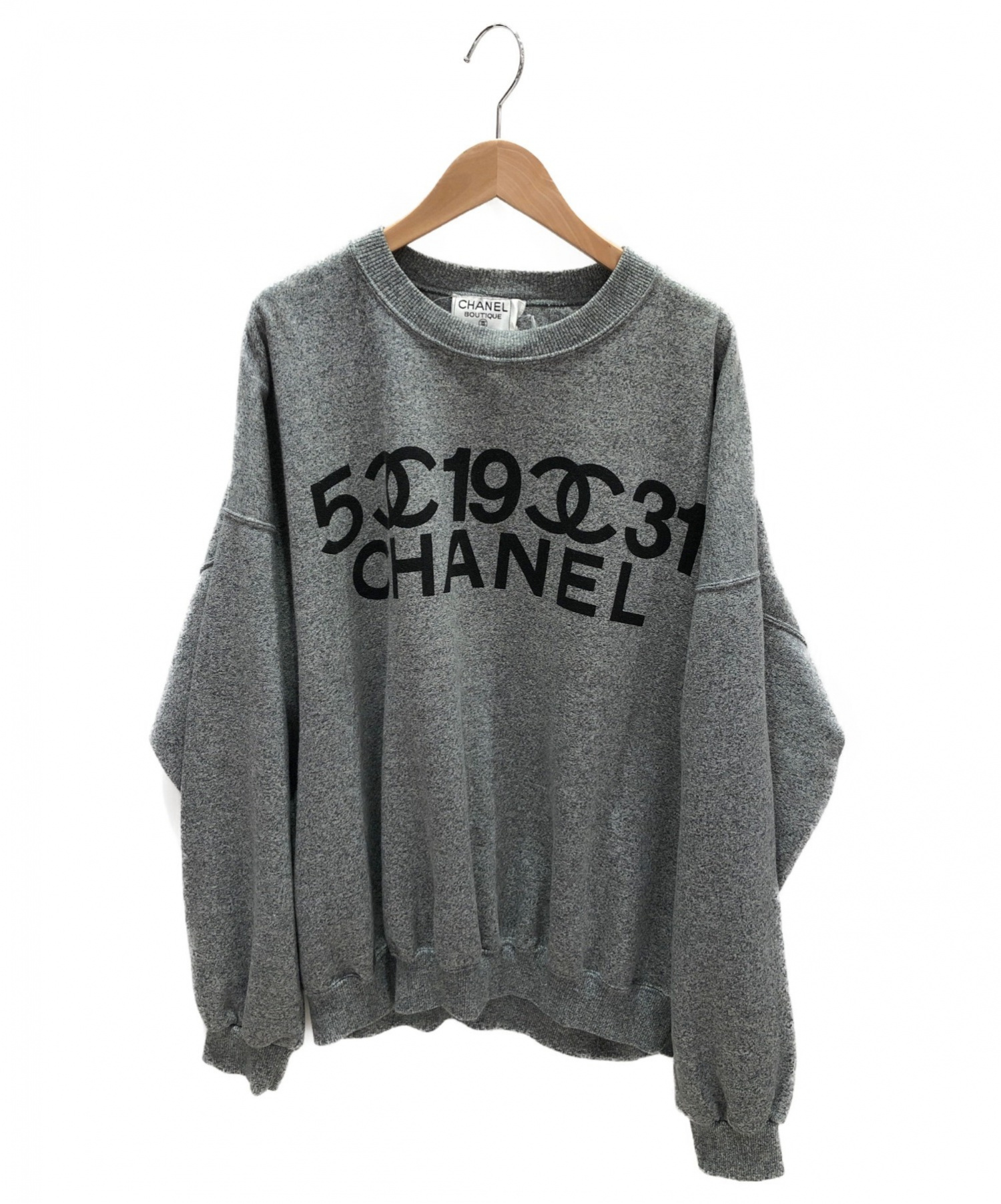 CHANEL (シャネル) ヴィンテージロゴスウェット グレー サイズ:XL