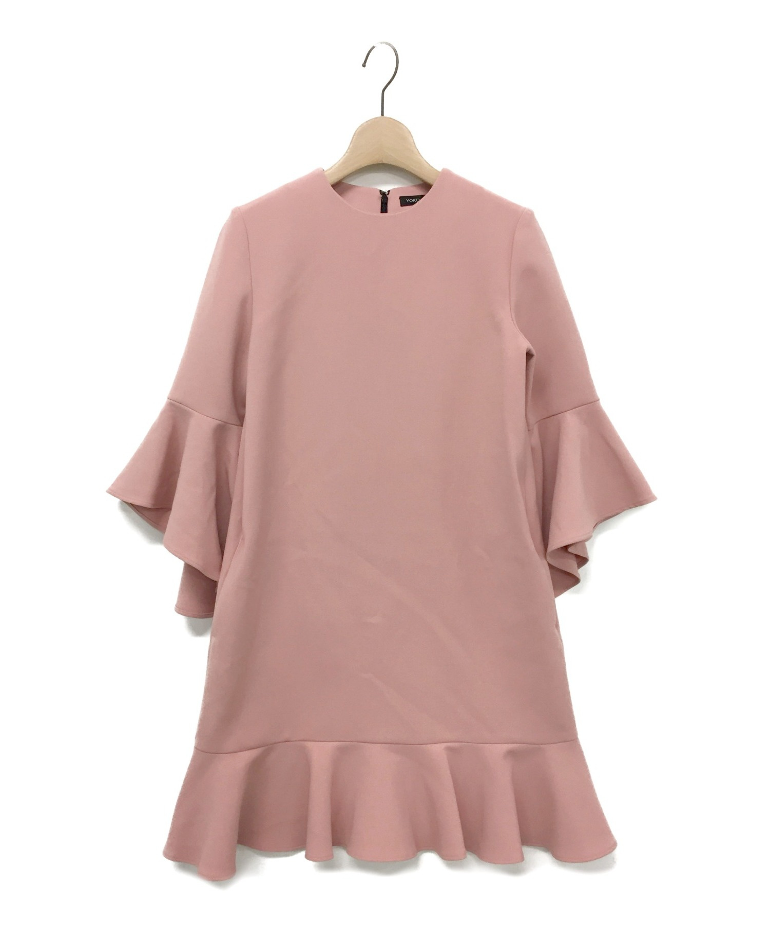 珍しい ヨーコチャン Yokochan Flared Sleeve Dress ワンピース ピンクベージュ フレアスリーブ 19aw Ycd 519 443 レディース 送料無料 ランキング入賞商品 Greenzonwheelz Com