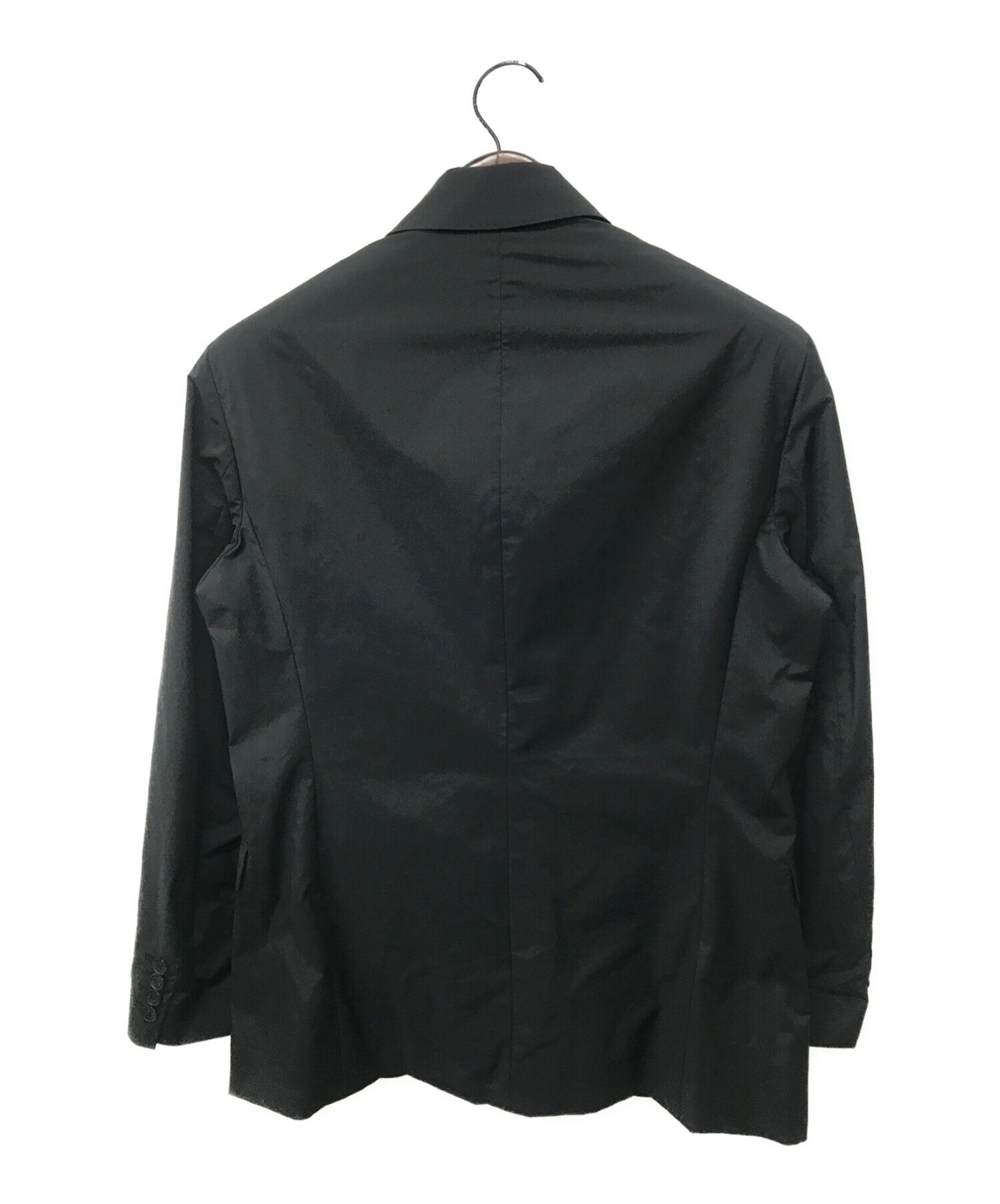 NEIL BARRETT (ニールバレット) マットナイロンストレッチジャケット ブラック サイズ:48