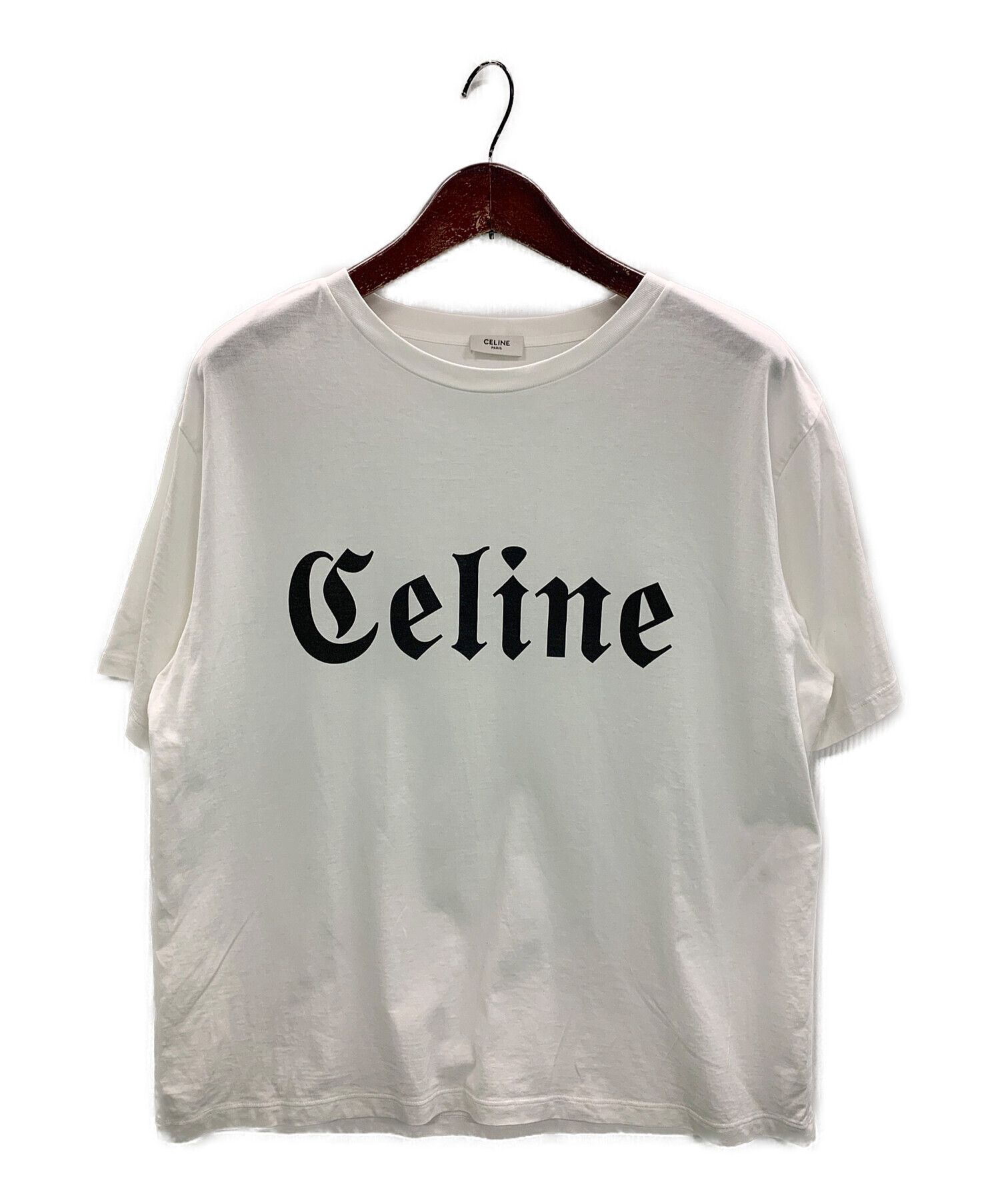 CELINE (セリーヌ) ゴシックTシャツ/コットンジャージー ホワイト サイズ:S｜ブランド古着の通販サイト【ブランドコレクト】