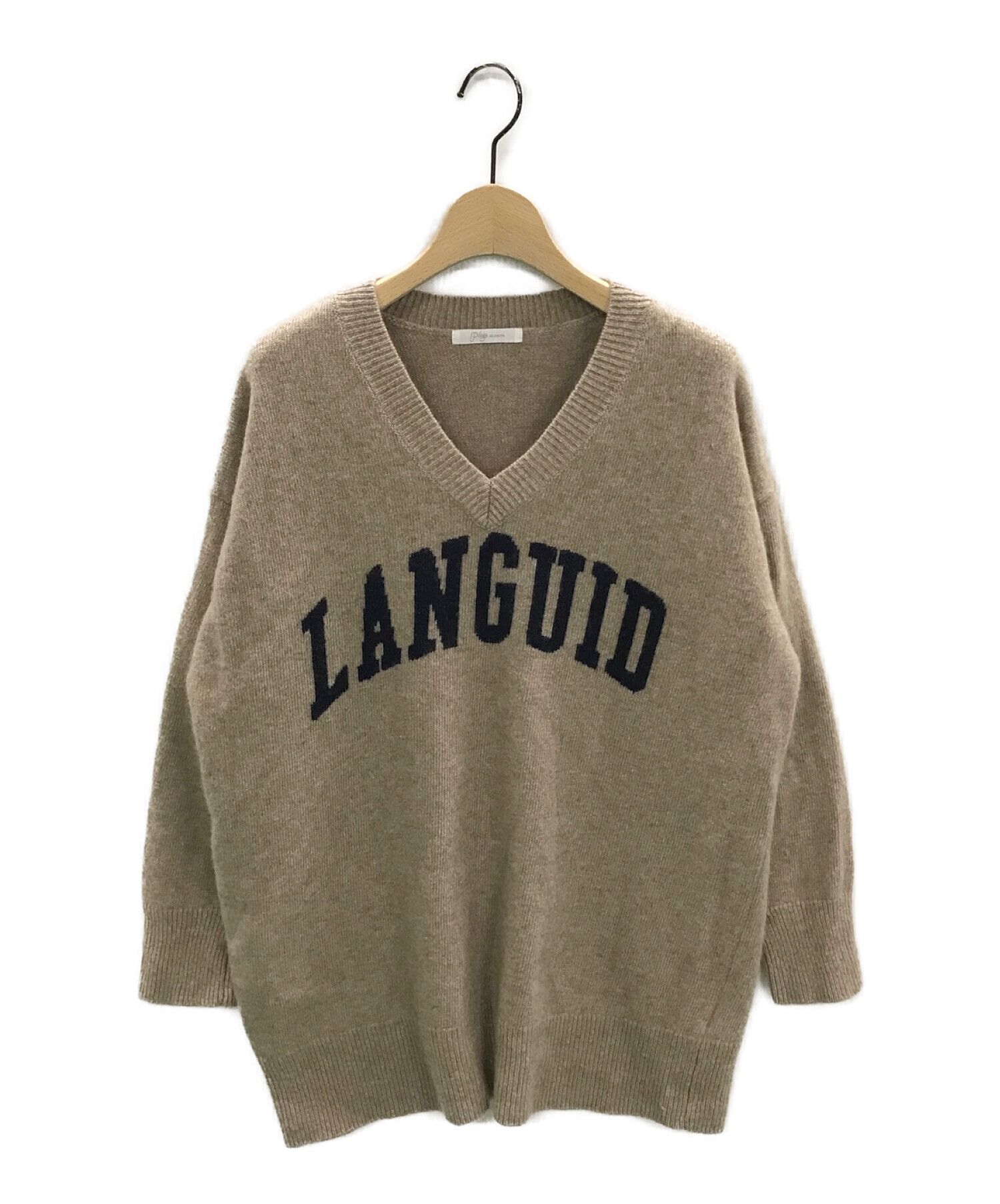 Plage (プラージュ) LANGUID logo ニット ブラウン サイズ:-