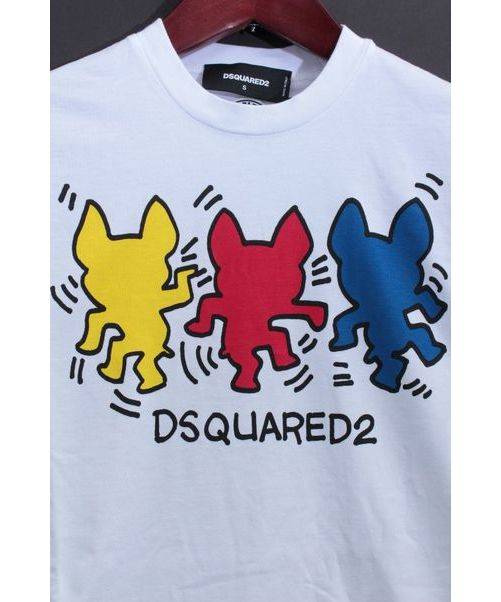DSQUARED2(ディースクエアード) キースヘリングプリントTシャツ ホワイト サイズS 未使用品