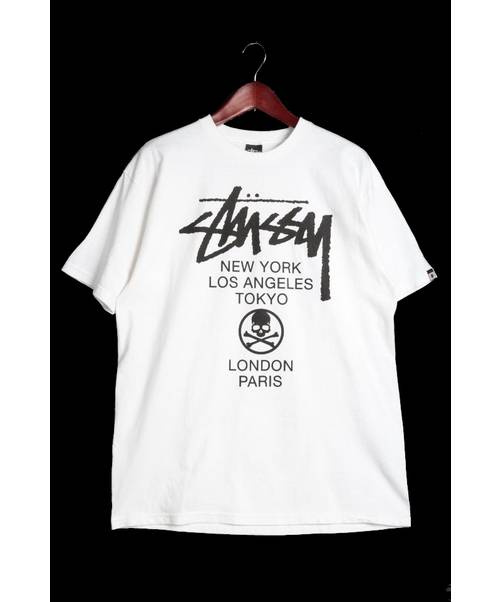 Stussy Mastermind Japan ステューシー マスターマインドジャパン Mmj World Tour Tee Tシャツ ホワイト サイズ Large ブランド古着の通販サイト ブランドコレクト