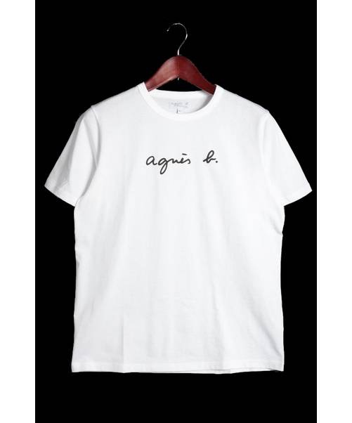 agnes b homme (アニエスベーオム) ロゴTシャツ ホワイト サイズ:T2