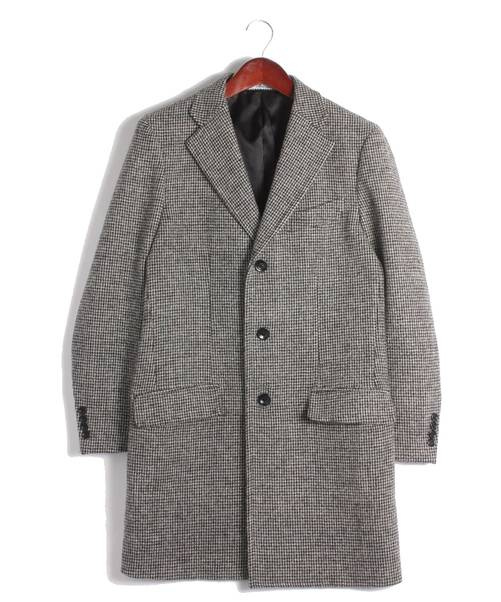 Cricket1960 Harris Tweed クリケット1960 ハリスツイード ツイードチェスターコート グレー サイズ ｍ ブランド古着の通販サイト ブランドコレクト